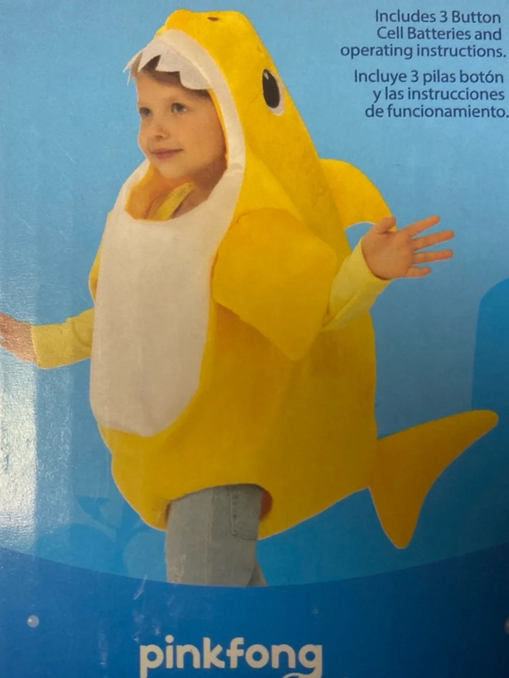 Pinkfong Baby Shark Yellow Toddler Halloween costume new (2T)